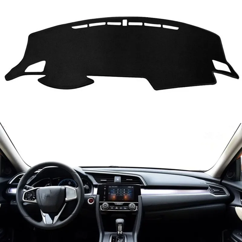 

For Honda Civic 10th 2016 2017 2018 2019 2020 Dashboard Cover Mat Pad Dashmat Dash Sun Shade Protect Carpet Car Accessories LHD