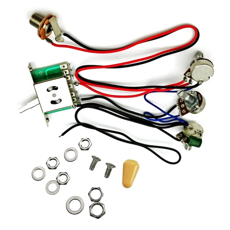 

3 Way Toggle 500K Pots Guitar Wiring Harness Kits Replacement with