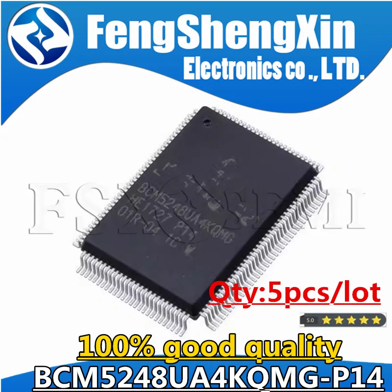 

5pcs/lot BCM5248UA4KQMG BCM5248UA4KQMG-P14 BCM5248UA4KQM QFP128 IC 2GIGABIT ETHERNET MULTILAYER SWITCH
