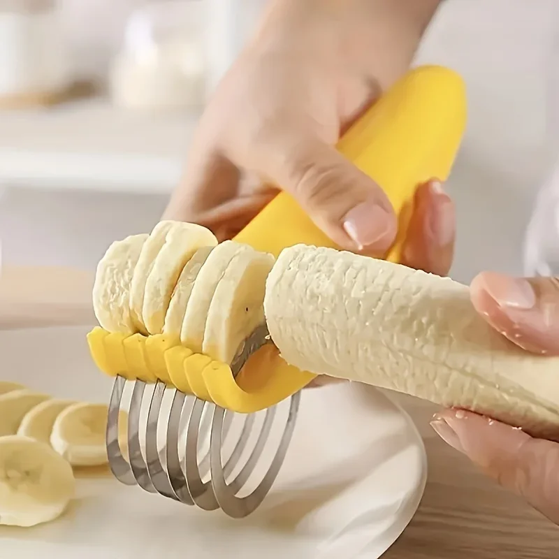 1 Stainless Steel Banana And Cucumber Slicer for Grilling And Outdoor Cooking Kitchen Gadgets Kitchen Accessories