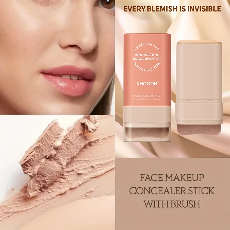 Multi-Use Matte Eraser Foundation Cream Stick Full Coverage Oil-control Face Base Flawless Concealers Stick Lasting Cosmetics 3