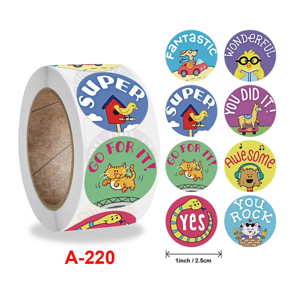 100-500pcs Sticker For Children Reward Pizza Brocoli Bingo Nice Work Sticker School Supply Packaging Sealing Lables