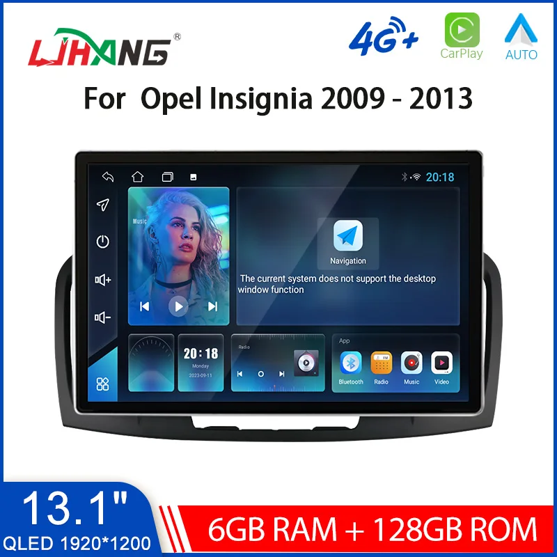 

Автомобильный мультимедийный плеер LJHANG Android 13 для Opel Insignia 2009 - 2012 2013 13,1 дюймов, автомобильное радио, GPS-навигация, стерео Carplay DSP