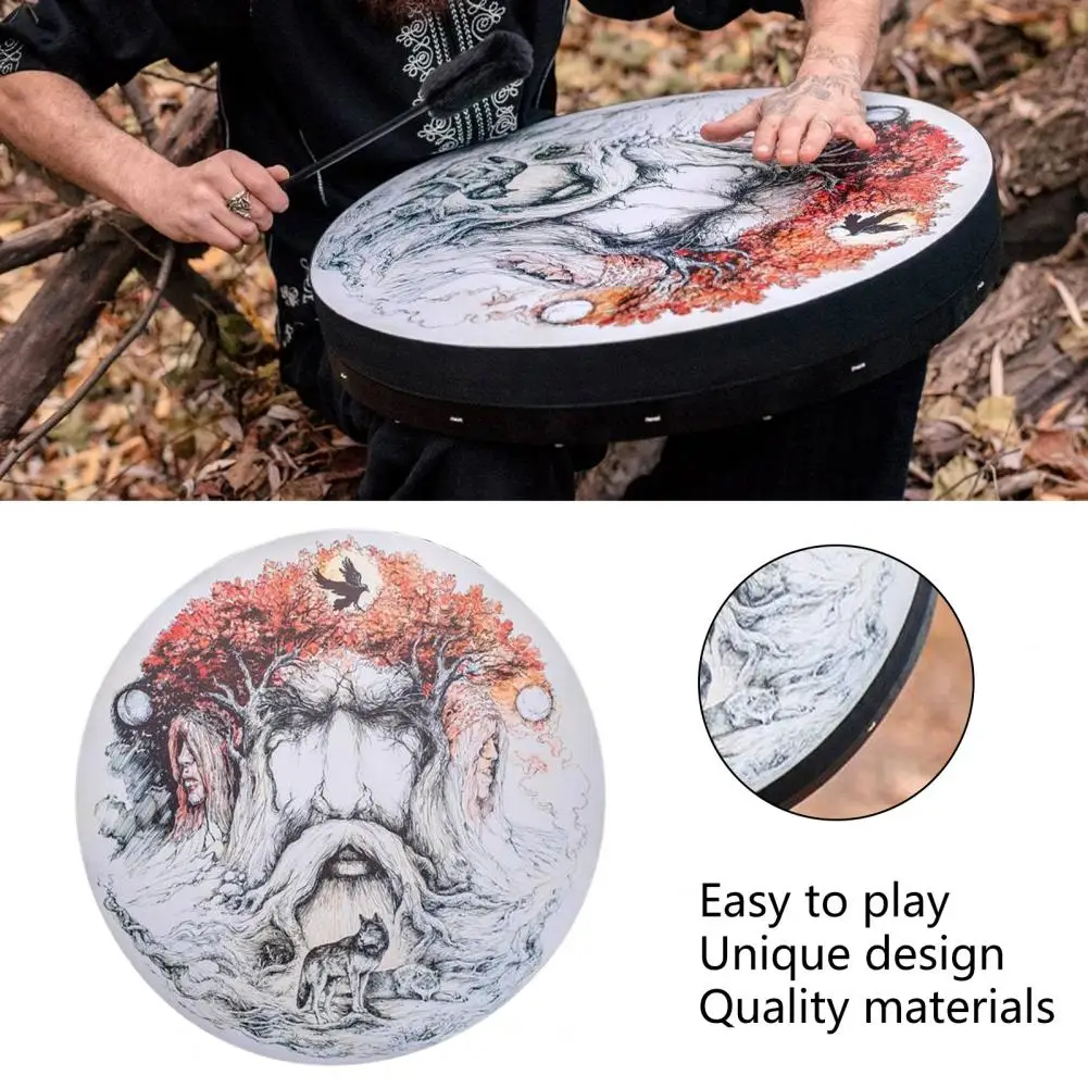 

Holiday Drum Fine Workmanship Festive Drum Hollow Spirit Music Drum Decoration Festive Decor