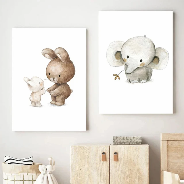 Framed Cute Animals Playing Musical Instruments Nursery Wall Art Music Theme Canvas Painting Kindergarten Kids Room Decor Poster 4