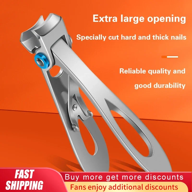 

Nail Clippers Stainless Steel Manicure Fingernail Cutter Thick Hard Toenail Scissors Tools Knife Nail Tools for Professionals