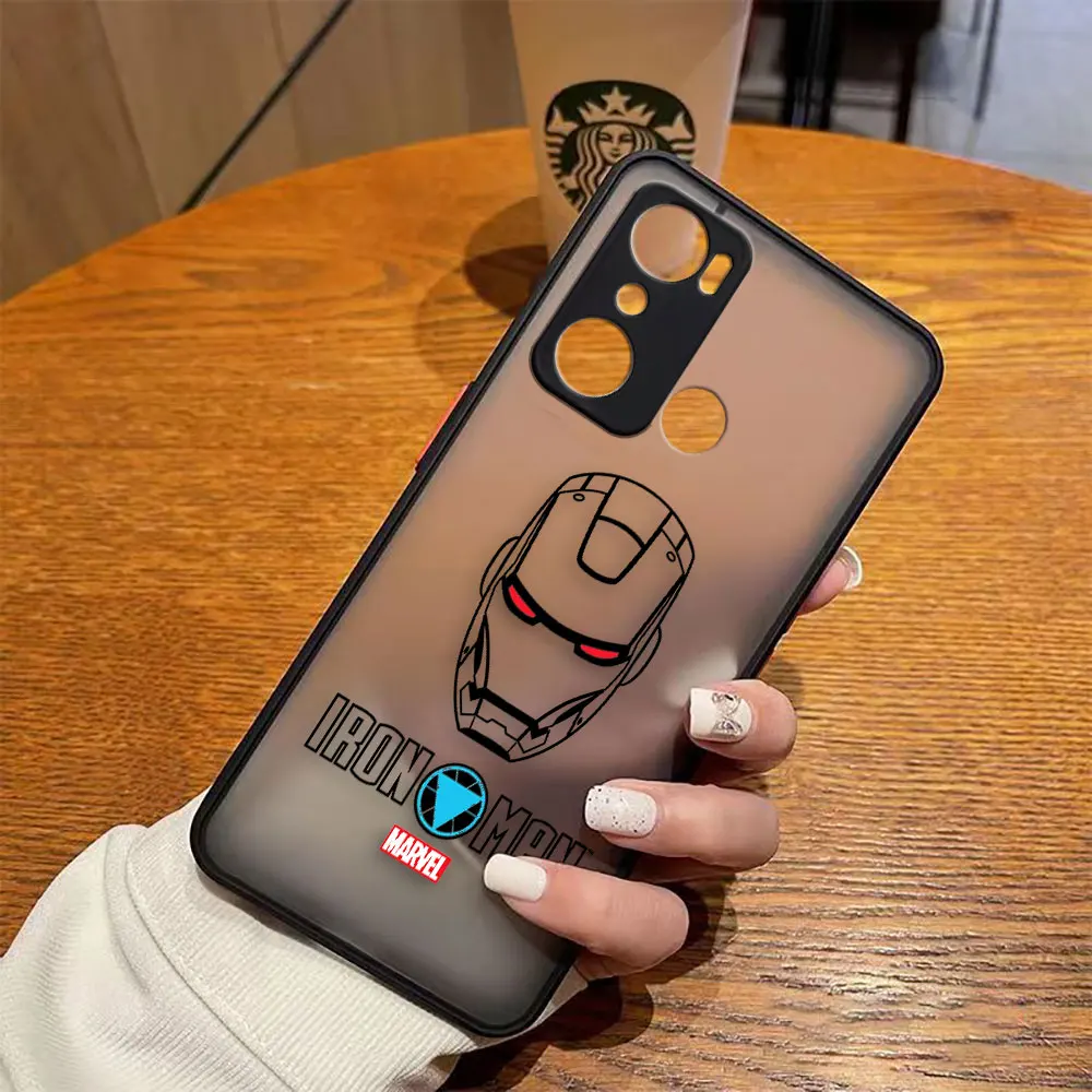 thumbnail image 1 of Funda mate para infinix HOT 20I 12 12I 11 11S 10 10I 10S PLAY 9 8 Pro POVA 3 CAMON 15 17P Funda Shell Marvel Lron Man Comics, 1 of 5