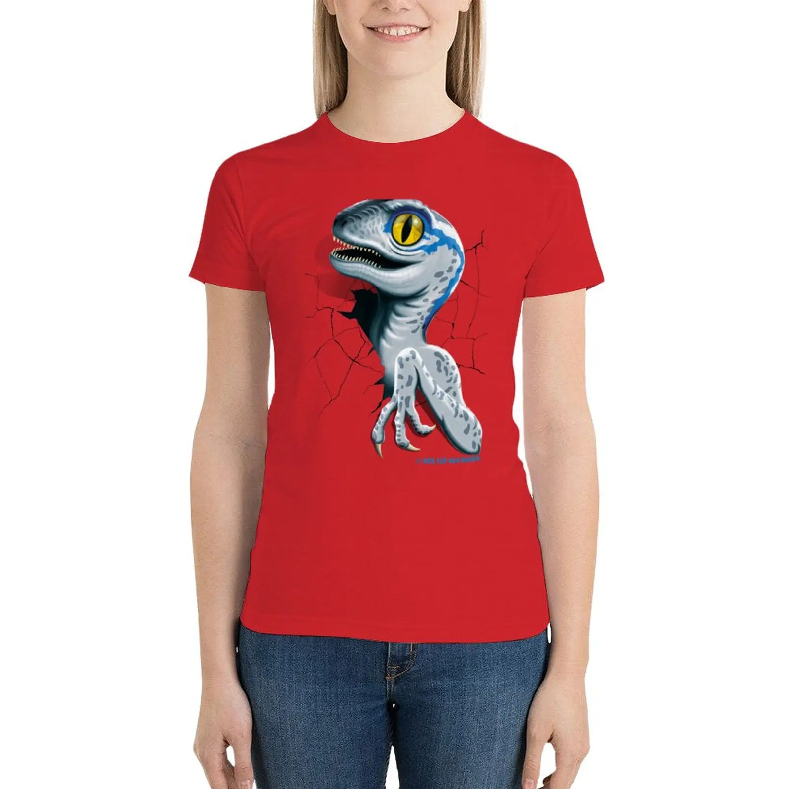 Jurassic World-Camiseta de Velociraptor azul para mujer, ropa hippie,  camisetas para mujer - AliExpress, image size:1600x1600