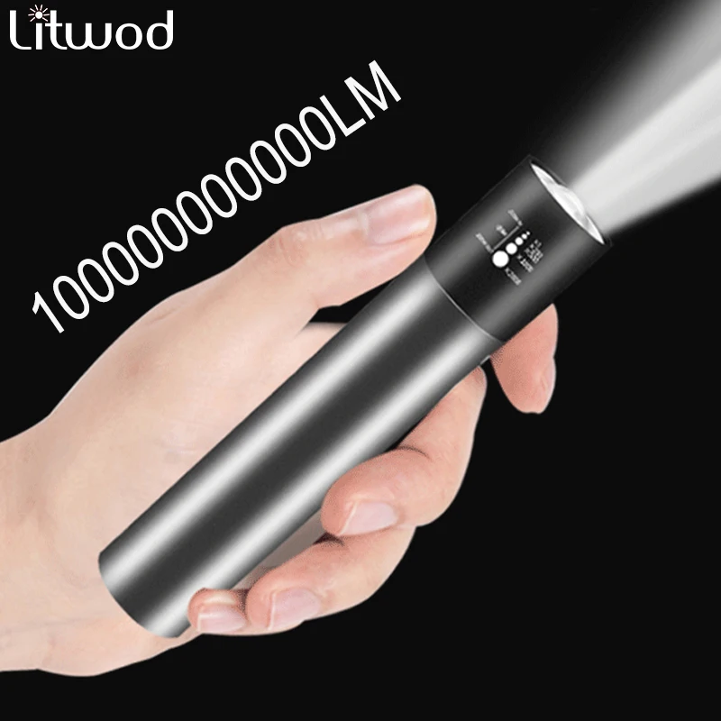 

Usb Rechargable Led Flashlight Penlight Built in Battery XP-G Q5 Aluminum Torch Lamp for Outdoor Waterproof Light 20000000000LM