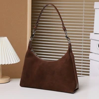 Hifashion Suede Cow Genuine Leather Underarm Shoulder Bags For Women 2025 Trend Designer Messenger Hobo Big Tote Ladies Handbags 1