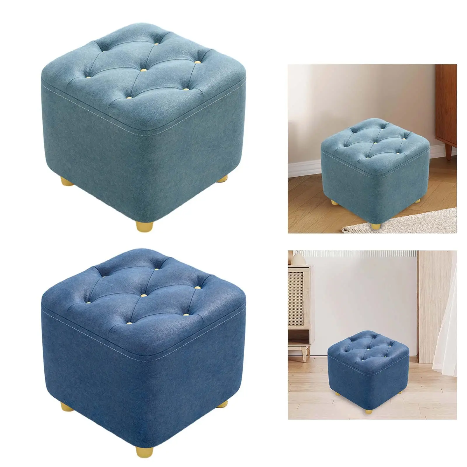 

Footrest Stylish Stable Non Skid Step Stool Silent Bottom Pads Ottoman Stool for Doorway Apartment Couch Nursery Bedroom