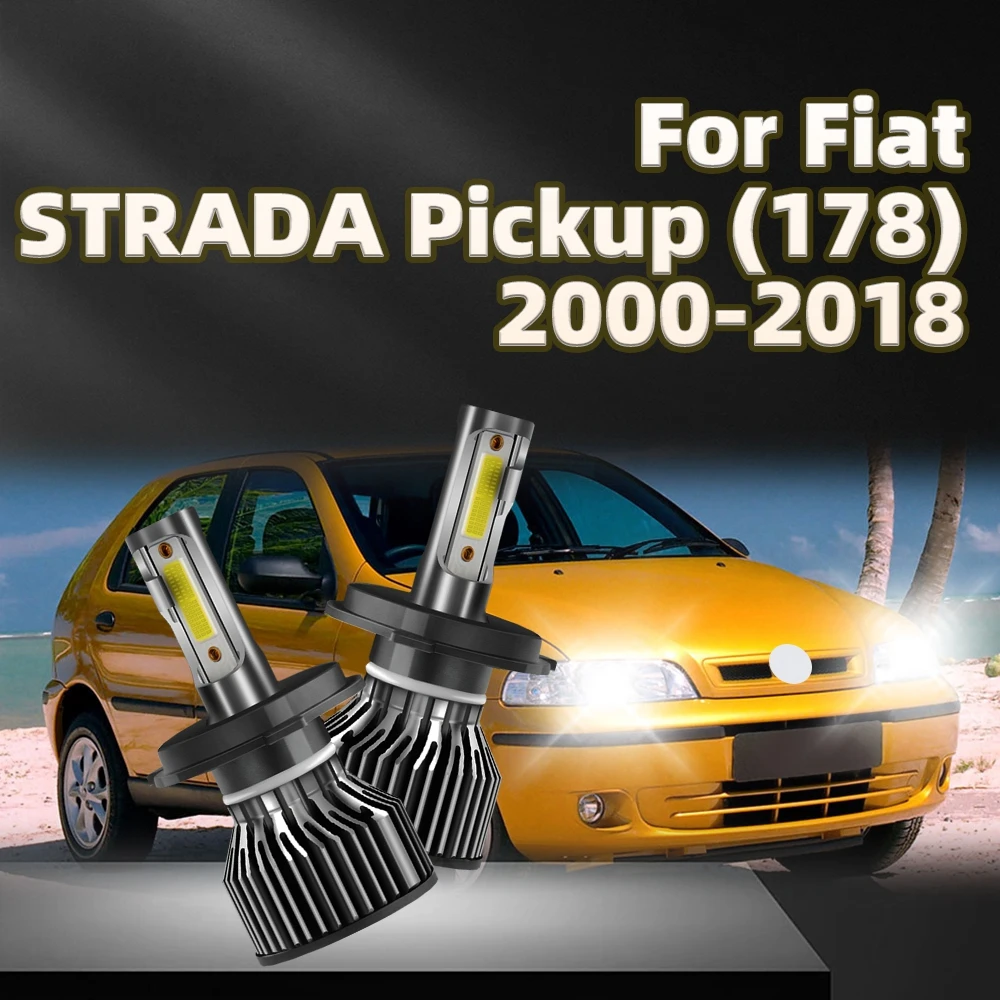 

2Pcs Car Led Headlight 32000Lm Auto Lamp For Fiat STRADA Pickup 178 2000 2001 2002 2003 2004 2005 2006 2007 2008 2009 2010-2018