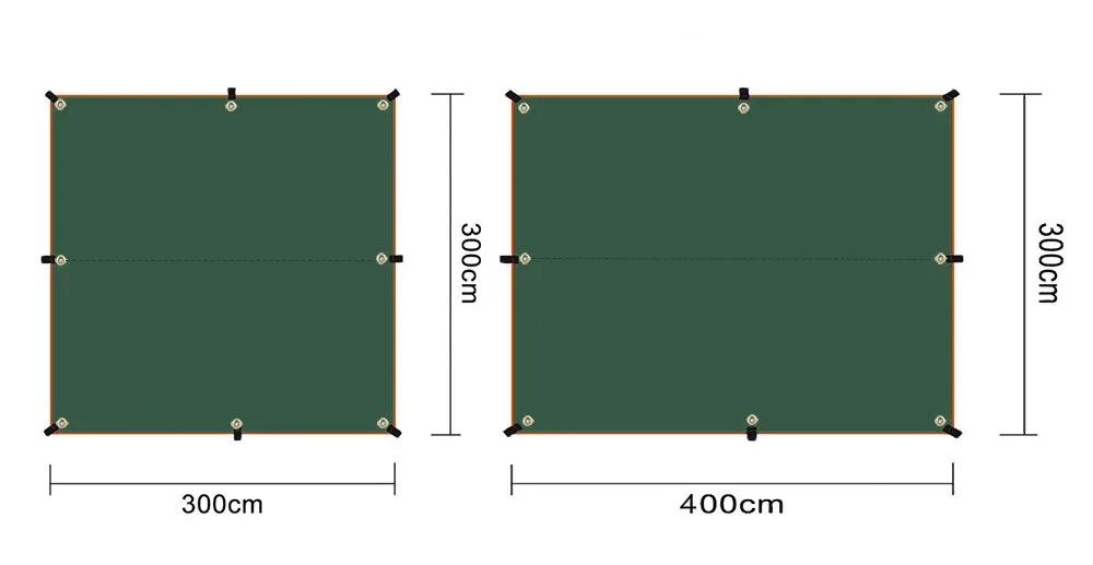 Description Picture 2 of item5x3m 4x3m 3x3m Awning Waterproof Tarp Tent Shade Ultralight Garden Canopy Sunshade Outdoor Camping Tourist Beach Sun Shelter