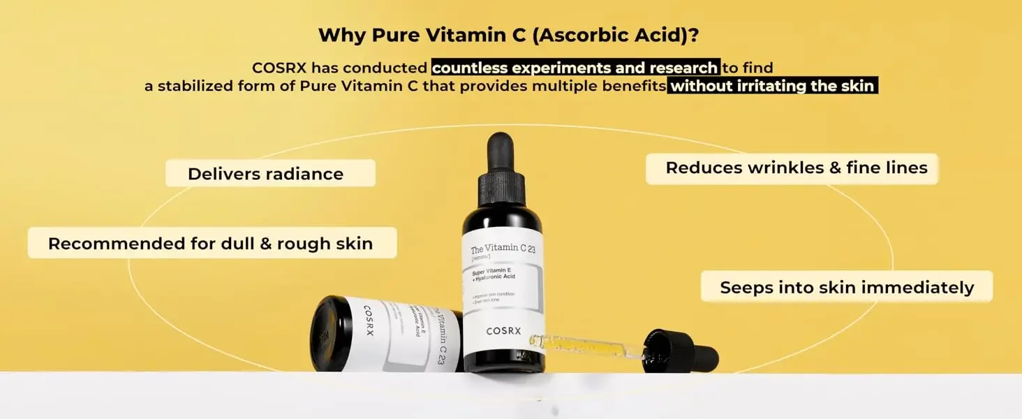 deliver radiance stabilized pure vitamin c no irritation dull rough skin wrinkles fine lines absorb