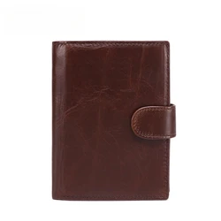 Vintage Leather RFID Wallet - Men's Premium Card and Cash Holder (2063 Brown Oil Wax)