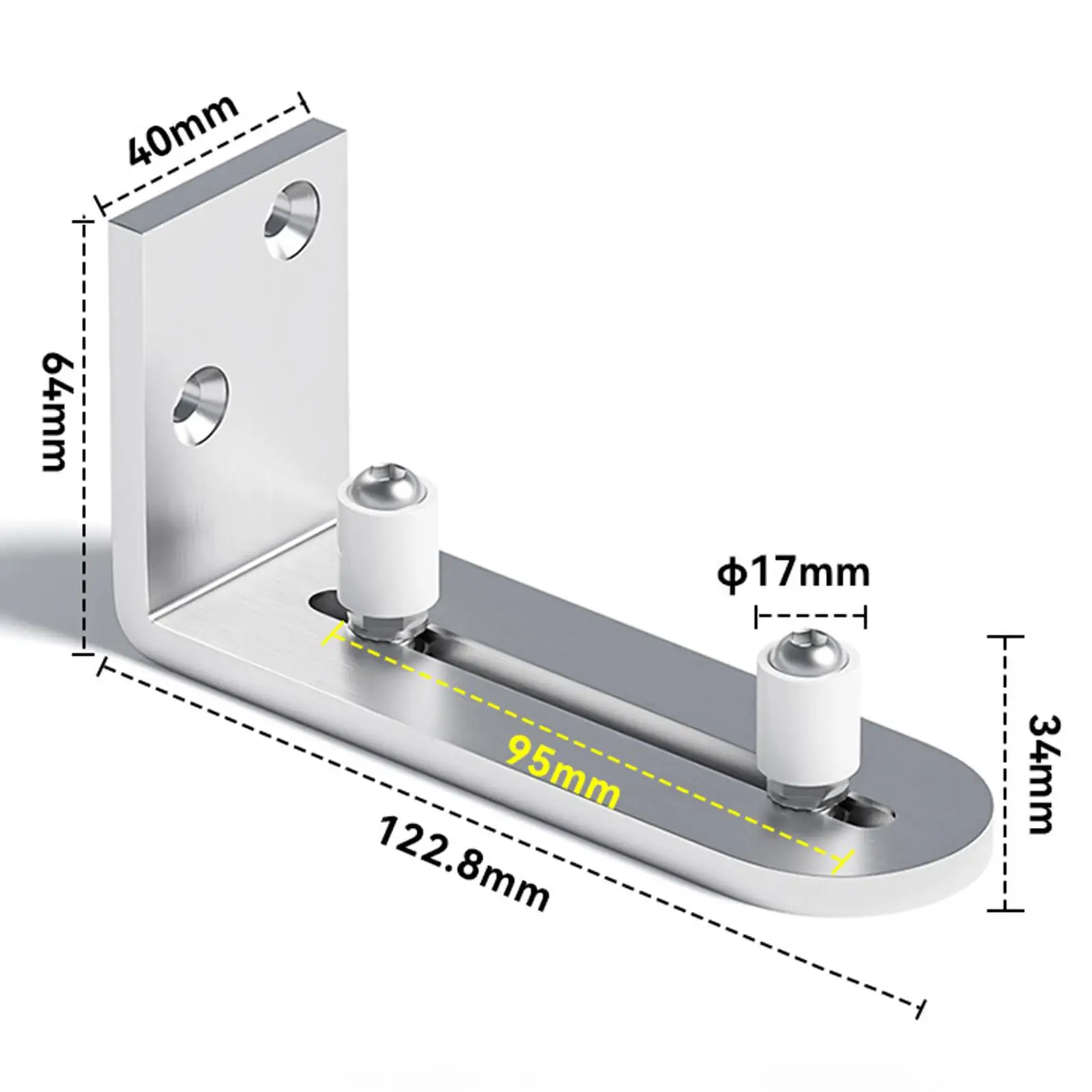 Door Floor Guide Gate Guide Quietly Sliding Barn Doors Stay Roller Door Hardware with L Post Bracket Sliding Barn Floor Guide