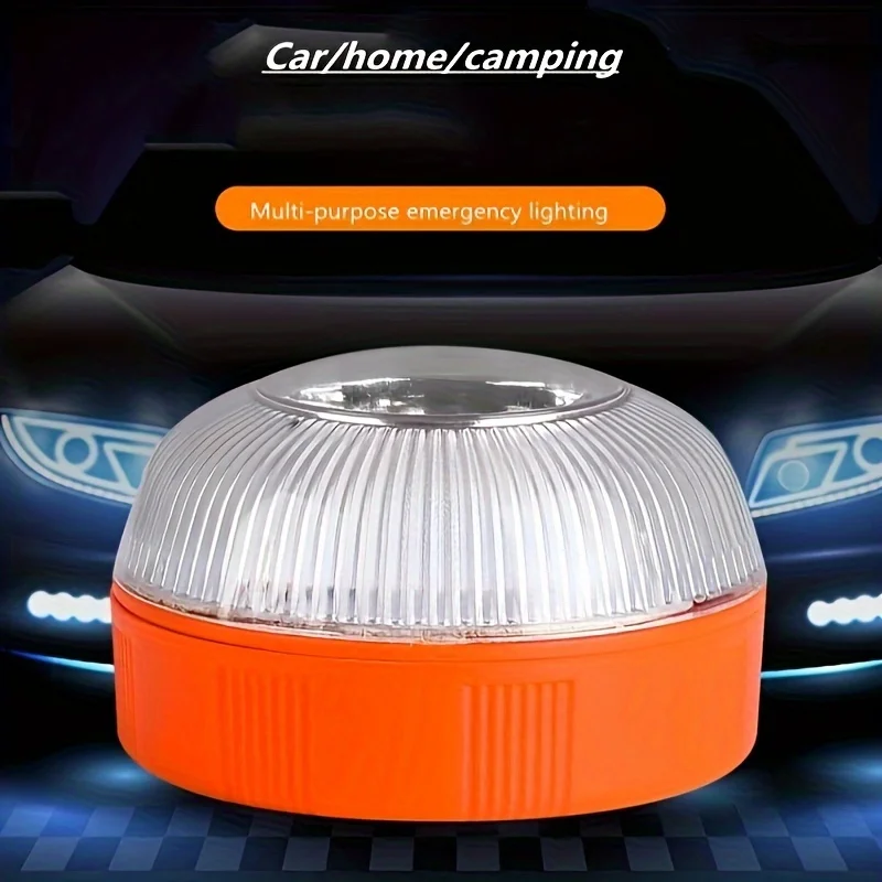 LED Emergency Light Car Beacon Light V16 Strobe Magnetic Two-color Help Flash Safety Signal Lamp Accident Safety Accessory