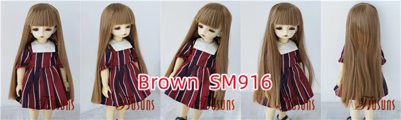 JD056 1/12 1/8 1/6 1/4 1/3 OB11 YOSD MSD SD Blythes Long Straight Hair With Full Bang Doll Wig 18"AG Doll Accessories