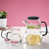 Théière en verre à degré de chaleur, bouilloire, infuseur, ensemble de tasses, théières Oolong, théière Gaiwan Pu Erh, fabricant chinois Puer, 1,4 l 6