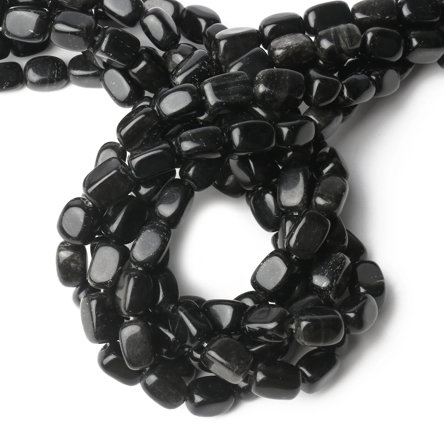 Collana pietra naturale petalo in Ossidiana Nera - Zen Home