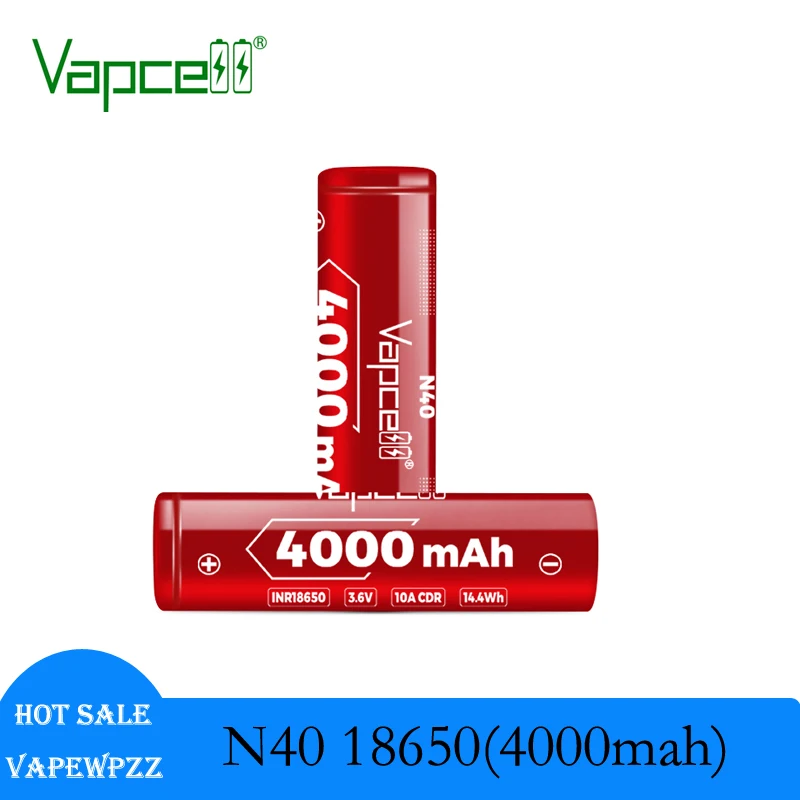 HighestCapacity18650BatteryVapcellN40186504000mah10A36V