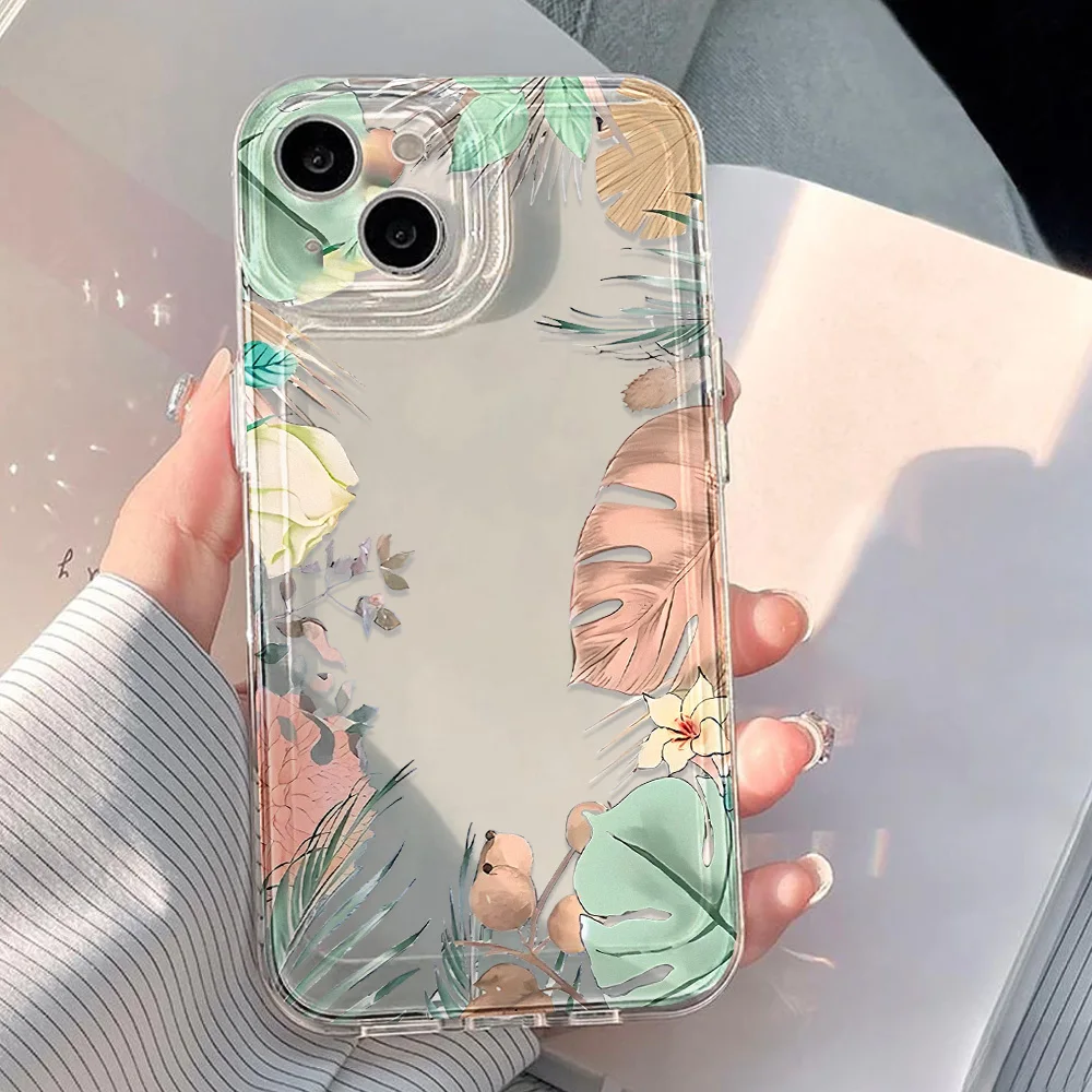 Sleek Leaf Clear Protective Case - Premium Transparent Bumper Cover
