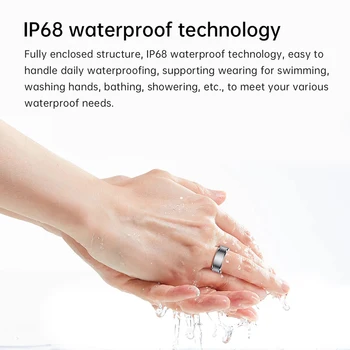 R3 Smart Ring Electronic Bluetooth Ring Waterproof Health Tracker Heart Rate Blood Pressure Blood Oxygen Monitor for Women Men 5