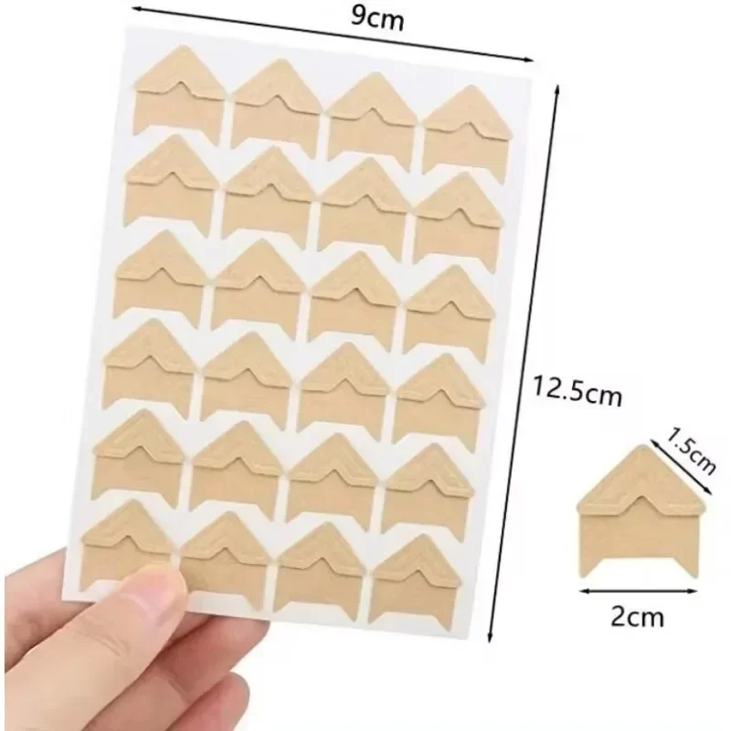 Corner Stickers DIY Vintage Kraft Paper Stickers 24/240PCS