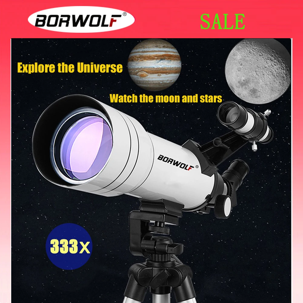 

BORWOLF 40070 Professional High-definition Astronomical Telescope 333X To See The Moon and Stars Bird Watching Monocular