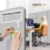 Room Divider Screen, Freestanding Privacy Partition Wall, Zipper Connected Panels with Wheels, Office Space Separator Light Gray 6