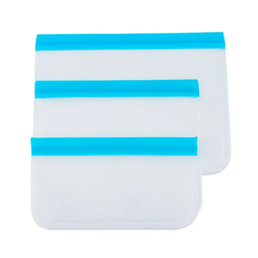 PEVA Food Storage Bag Leakproof Top Vertical Reusable Frozen Sandwich Self-sealing Silicone Bag Food Preservation 6