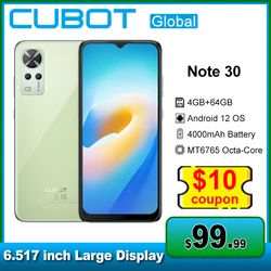 Cubot Note 30 Smartphone Android 12 6.517