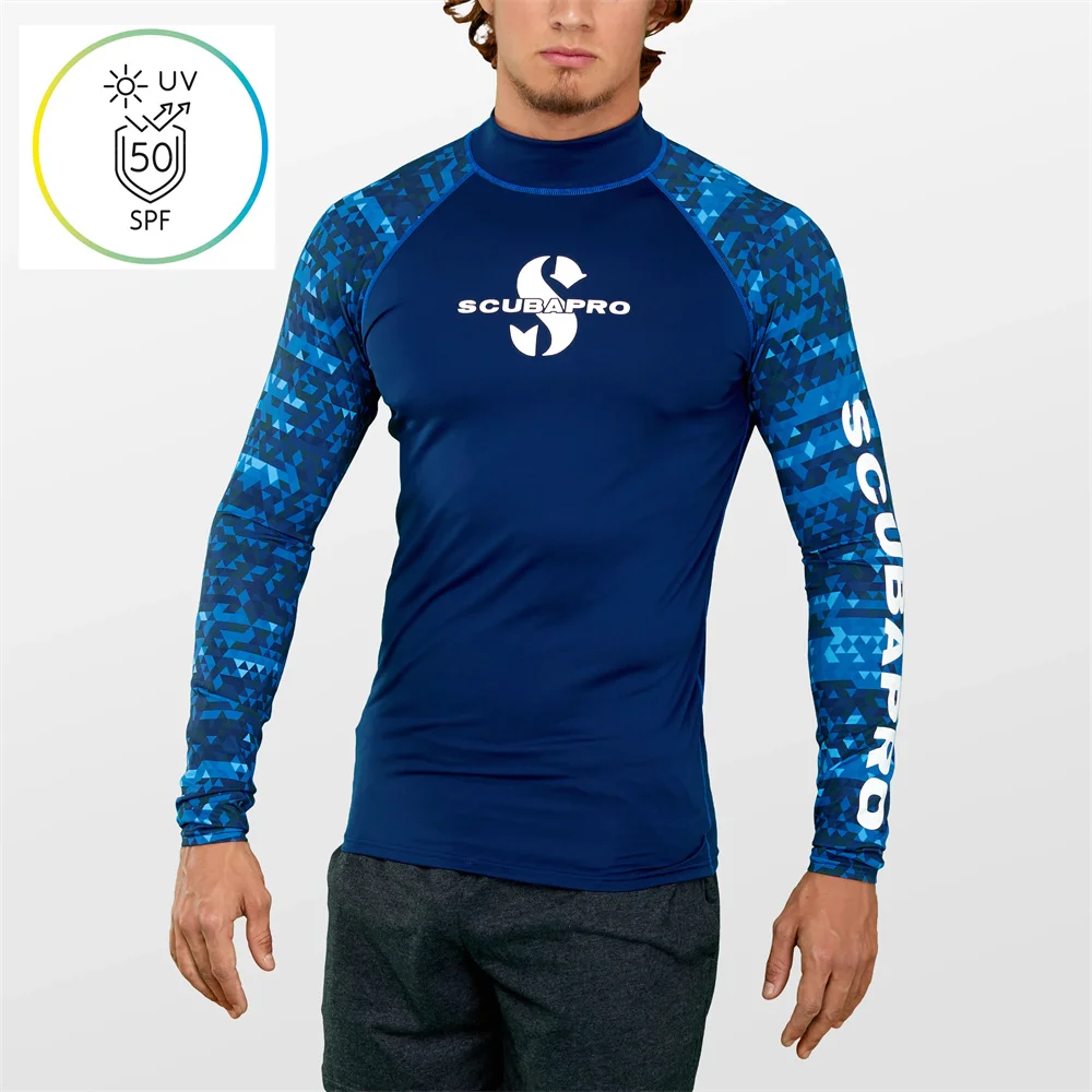 

Rash guard for men Surfing Clothes Swimsuit Rashguard Surf Wear UPF 50 Water Sport Long Sleeve T-shirt Swimwear