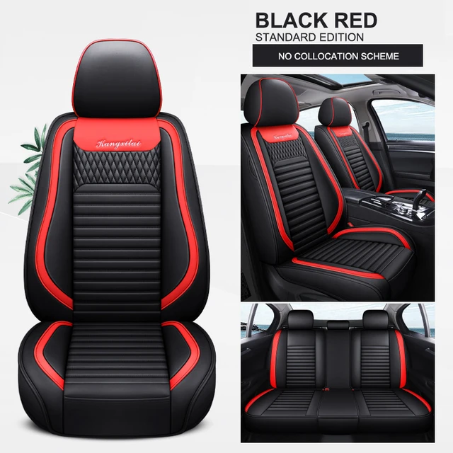 Housses de siège de voiture en cuir universelles, ensemble complet de 5  sièges, protecteur de siège automobile, remplacement de coussin de voiture,  compatible avec les camions SUV - AliExpress