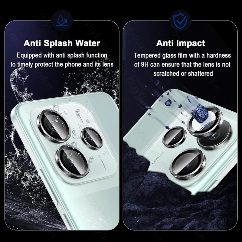 Premium Aluminum Alloy Camera Protector Case with Metal Ring Lens Glass