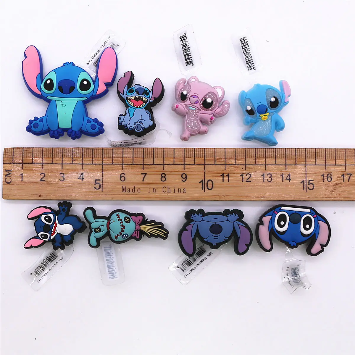 3pcs Set Original Cartoon Movie Lilo Stitch PVC Shoe Charms Boojiboo Shoe Accessories Jeans Clog Pin Kids Women Shoe Decorations