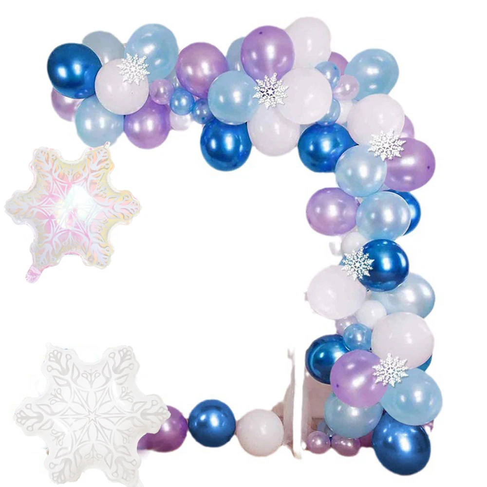 25 Stück Winter-Schneeflocken-Luftballons – 30,5 Cm Transparent, Latex, Mit Bändern Für Weihnachts- & Winterpartys