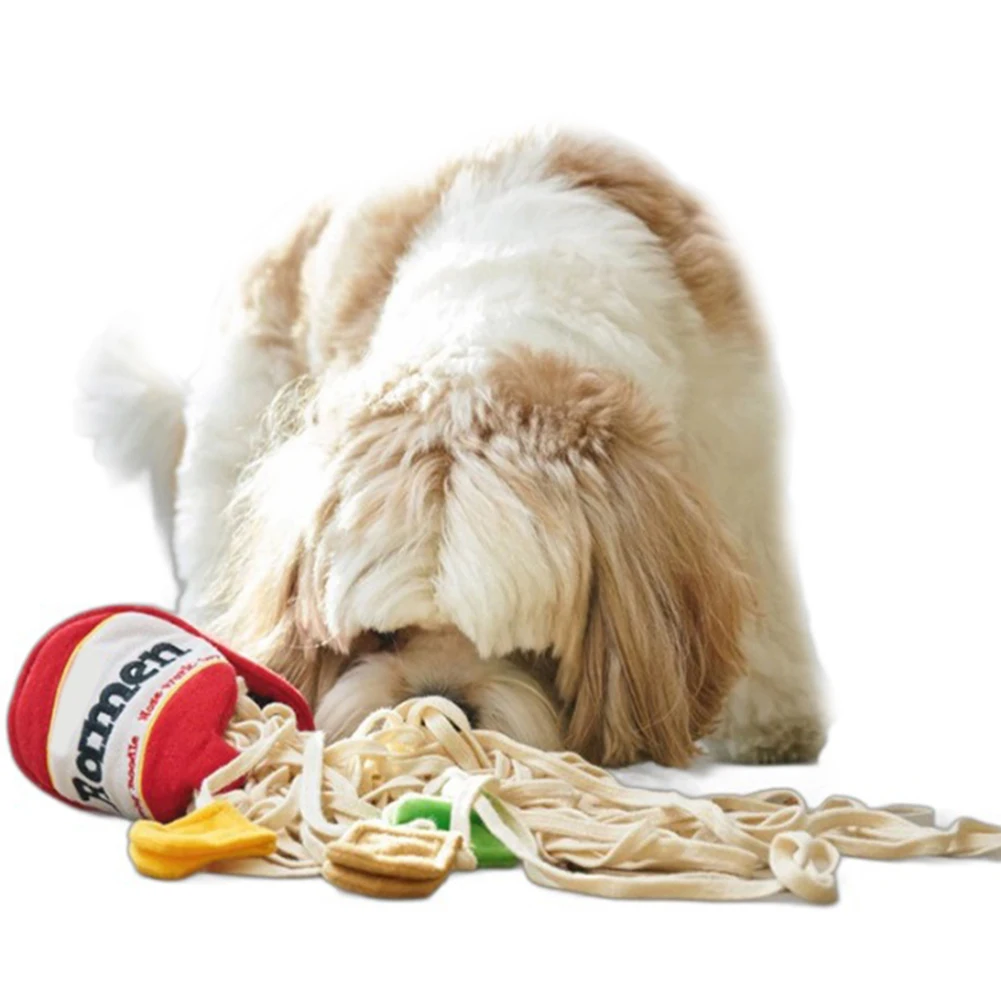 Dog Puzzle Toy Noodle Shape – Interactive Food Dispensing Nosework Training Toy for Small & Medium Dogs