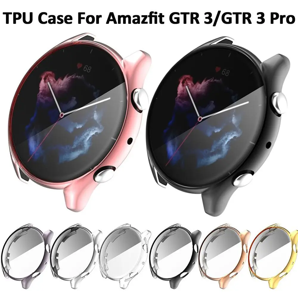 

Screen Protector Cover For Amazfit GTR 3 Pro TPU Full Coverage Watch Case for GTR3 GTR 3 Pro Bumper Edge Protective Shell