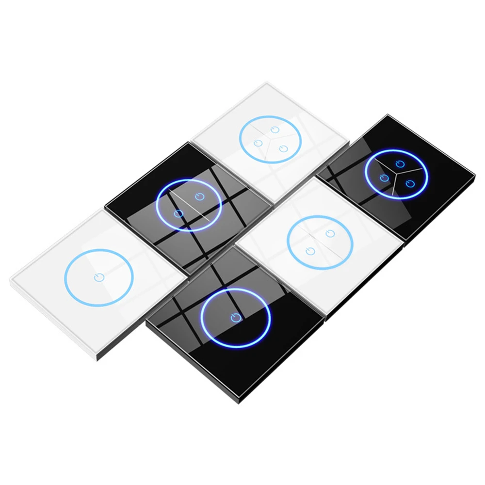 Interruptor de Luz Inteligente Tuya Wifi Painel de Parede de Vidro Controle de Vida Inteligente Funciona com Alexa Google Home eu Touch - Image 2