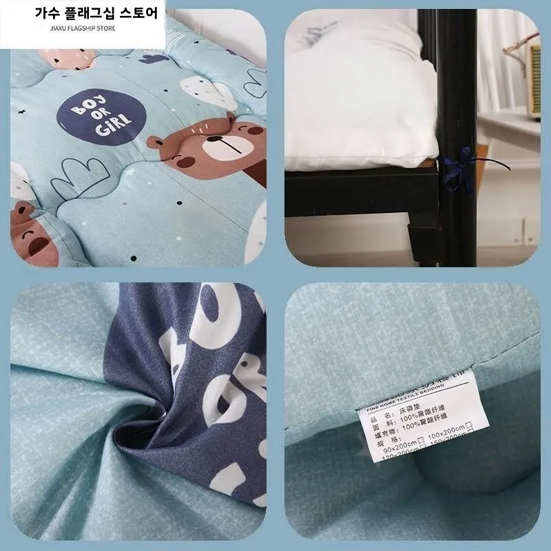 학생 기숙사 매트리스 90cmx190cm 1인용 두꺼운 면 샌드위치 소프트 패드 12미터 이불 침구 맞춤형 사무실용