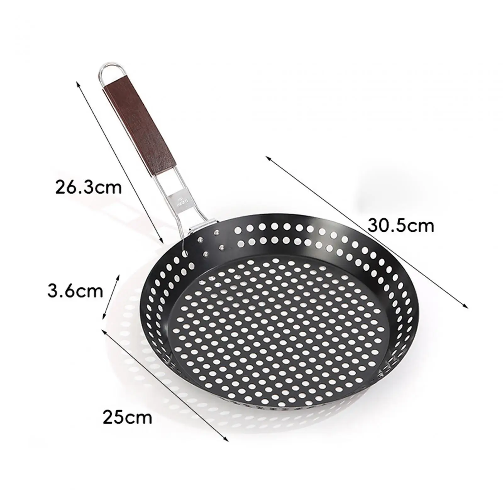 Grilling Skillet Durable Nonstick Coating Perforated Cooking Pan Frying Pan for Picnics Home Kitchen Utensils Camping Restaurant