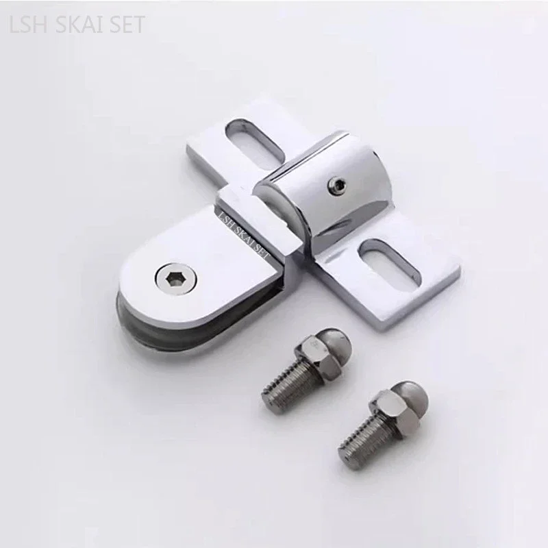 Bathroom Glass Door Clamp/hinge Rotating Door Shaft Thickened Zinc Alloy No Rust Hinges 1pc Shower Hardware Accessories