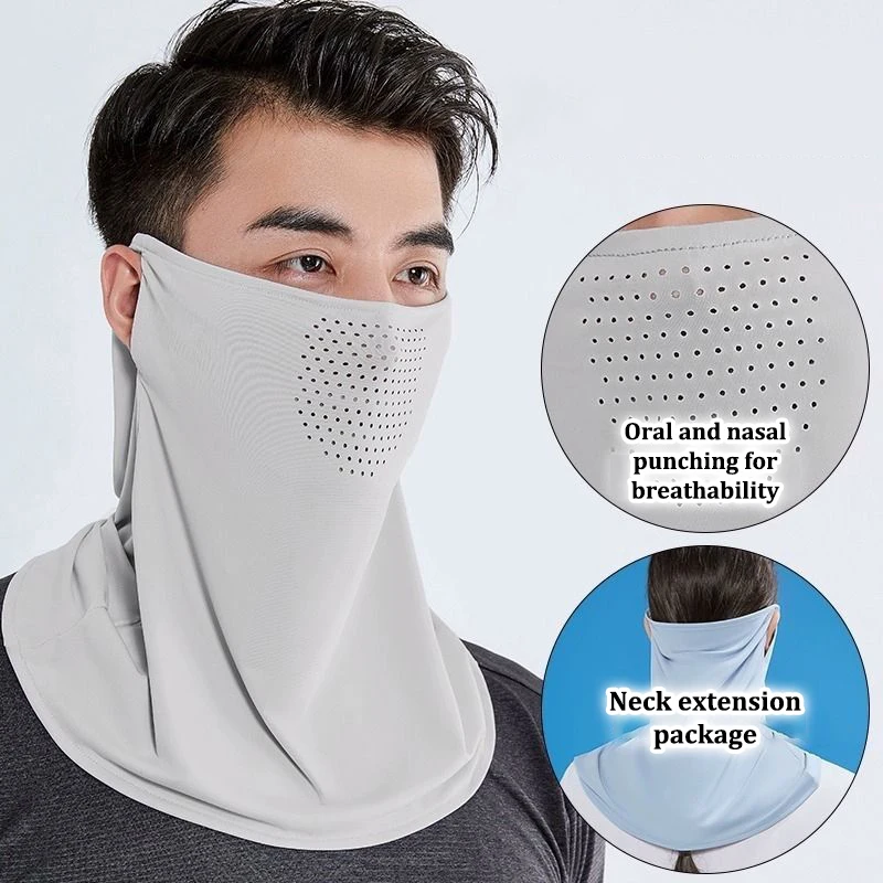 UV Protection Neck Wrap Face Cover Sunscreen Scarf Outdoor Sports Ice Silk Mask