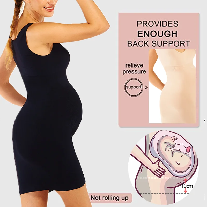 Maternity Bodysuit Full Slip Shapewear Women Pregnant Seamless Abdomen Control Underdress Mama Bodycon Sexy Back Support Shaper