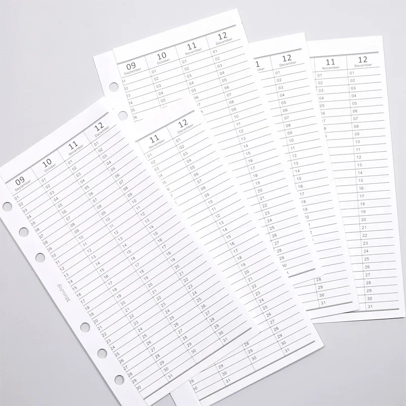 Ricambio Agenda 2023 2024 Settimanale A5, Planner Diario Con Divisori Mensile, Pagine Di Nota - Foto 3