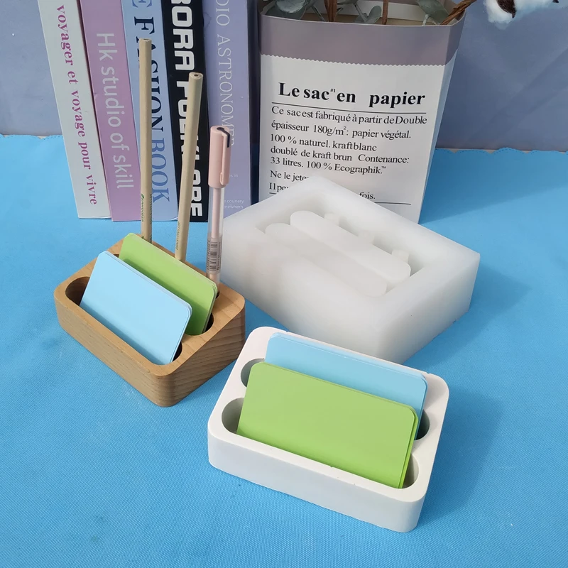 

Concrete Moulds Silicone Desktop Storage Molds Cement Molds for Pen Holder Business Card Holder Mold phone shelving Mold