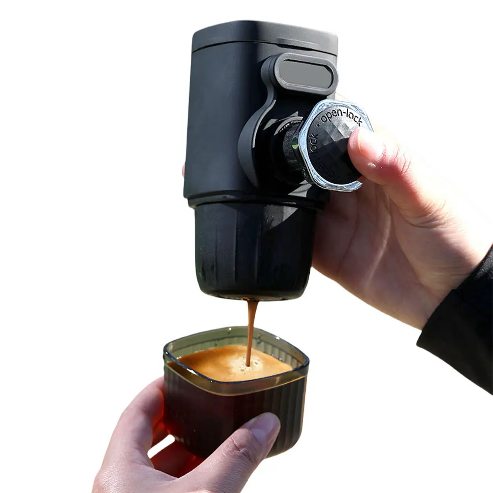 Taşınabilir Espresso Makinesi Mini Manuel Espresso Makinesi Küçük Seyahat Kahve Makinesi El Basınçlı Kahve Makinesi