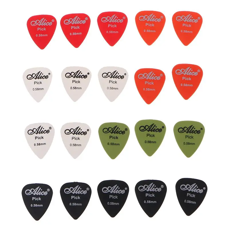 20PCs 0.58mm Smooth Nylon Guitar Picks Pick Plectrum Durability