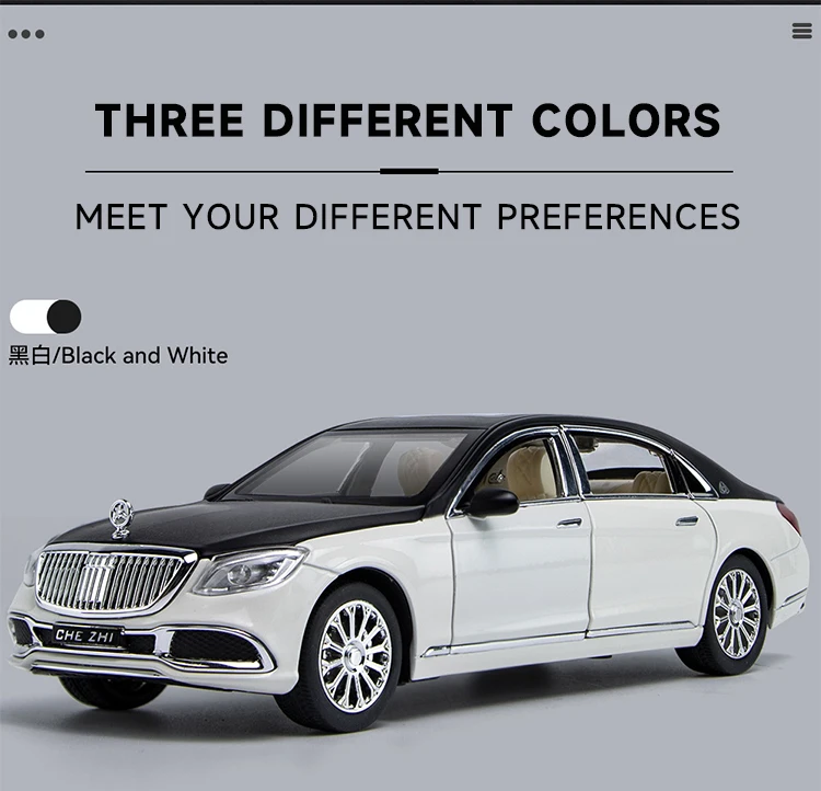 1:24 Mercedes Benz Maybach Car Models Alloy Diecast Toy Vehicle Doors Openable 18 1:24 Mercedes Benz Maybach Car Models Alloy Diecast Toy Vehicle Doors Openable